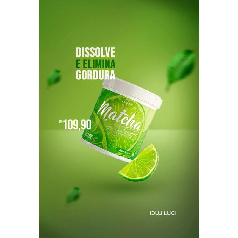 Miniatura Chá Matcha Sabor Limão Luci Luci 200G Em Pó