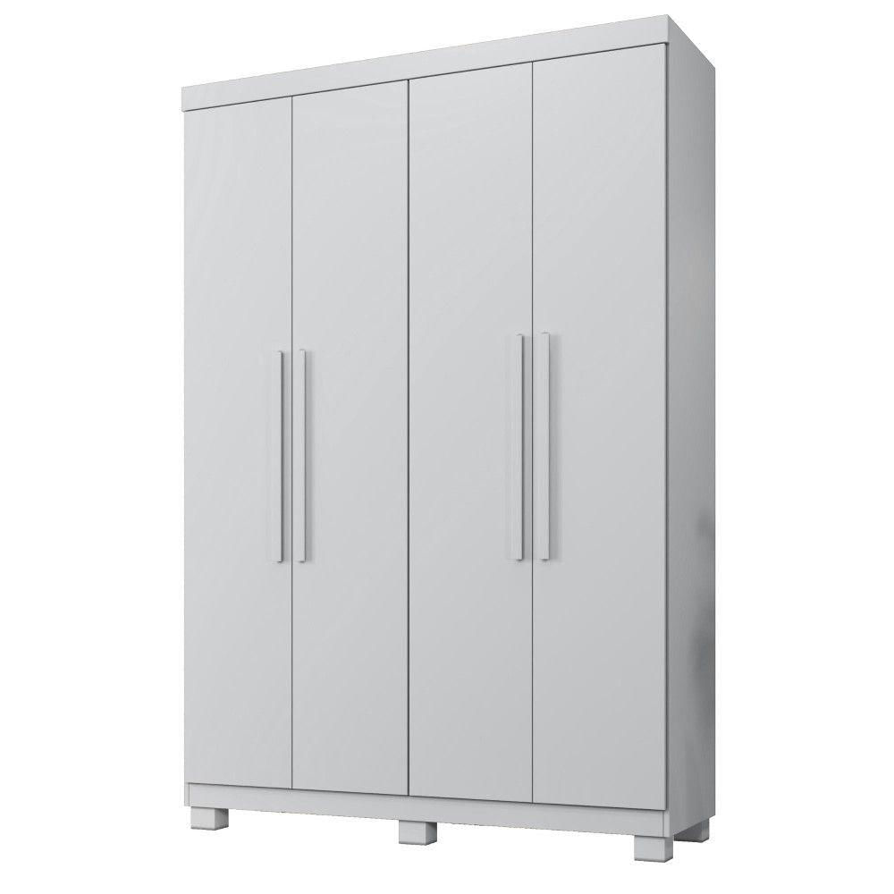 Miniatura Guarda Roupa Milão 4 Portas 3 Gavetas Em Mdp Benetil Móveis Branco