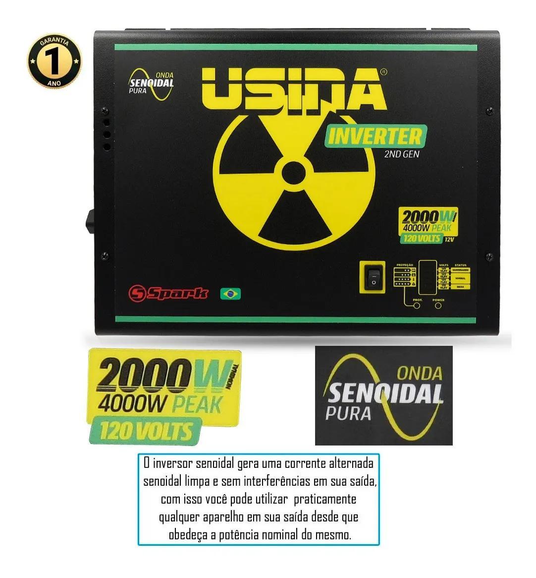 Miniatura Inversor Tensão Senoidal Usina Inverter 2000W 4000W 12V 120V