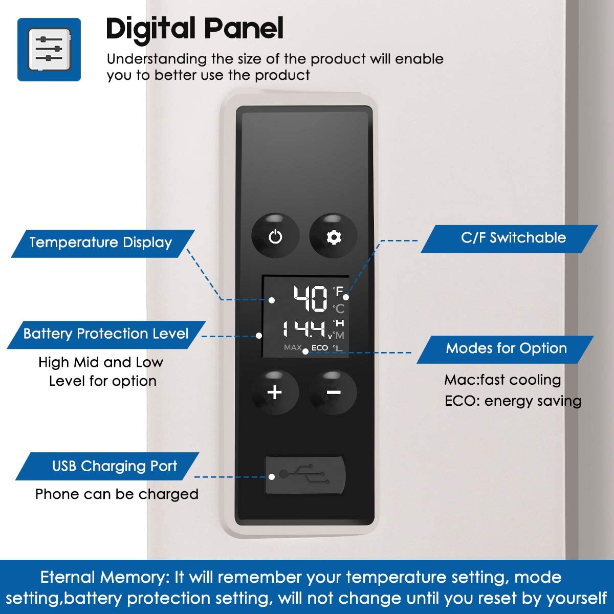 Miniatura Mini Geladeira Freezer Automotiva AstroAI Portátil 12 24V DC e 100 240 V AC 15L Preto