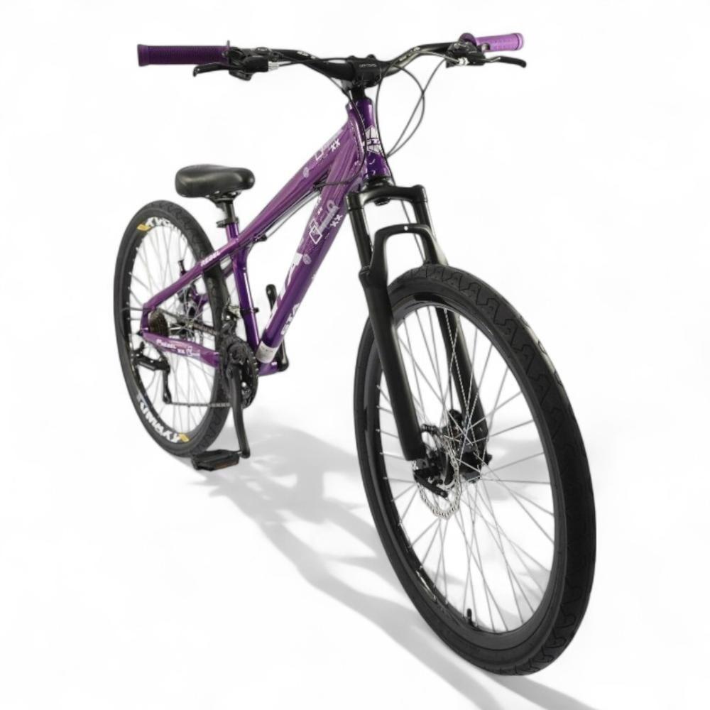 Miniatura Bicicleta Aro 26 Gta Rebel Freeride 21v Shimano Freio A Disco Do Grau - Roxo Roxo/branco