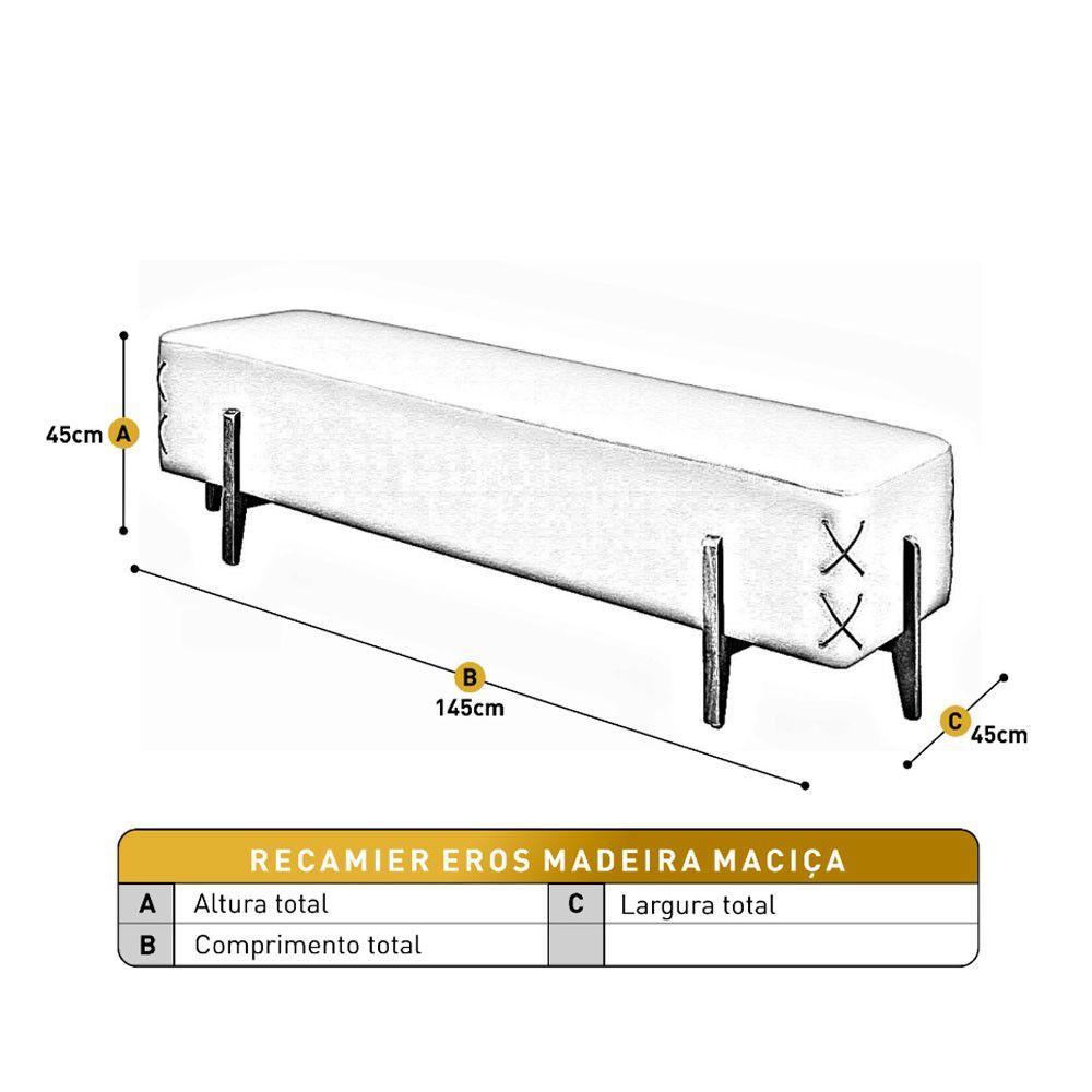 Miniatura Recamier Eros Luxo Base Em Madeira Maciça Castellar Móbile Azul