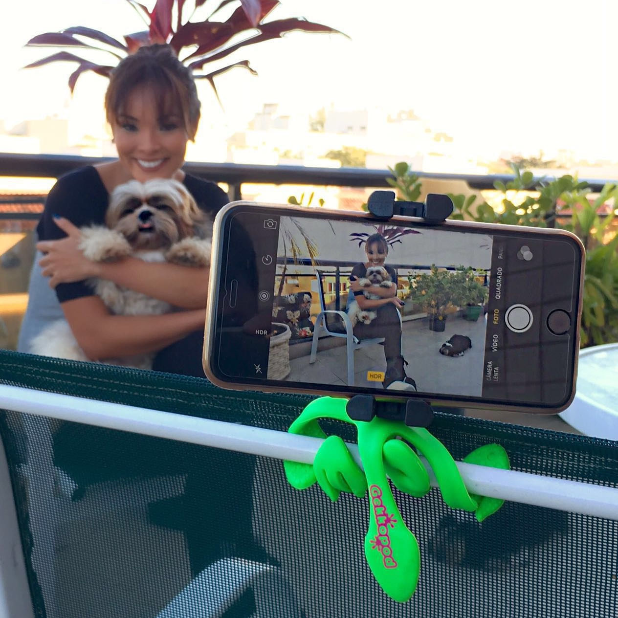 Miniatura Suporte Gekkpod para Celular e Camera Verde