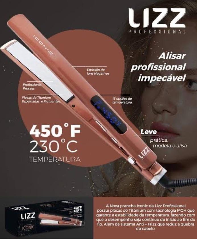 Miniatura Secador Iconic Lizz 2400W + Prancha Chapinha Iconic Lizz 230