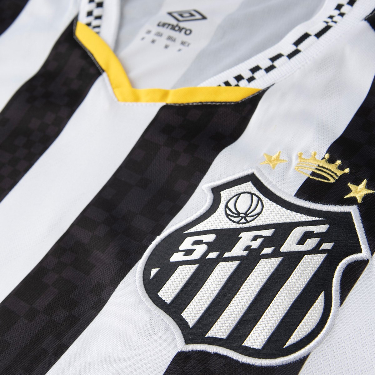 Miniatura Camisa Santos II 25/26 Neymar N° 10 Torcedor Umbro Masculina Preto+Branco - EGG