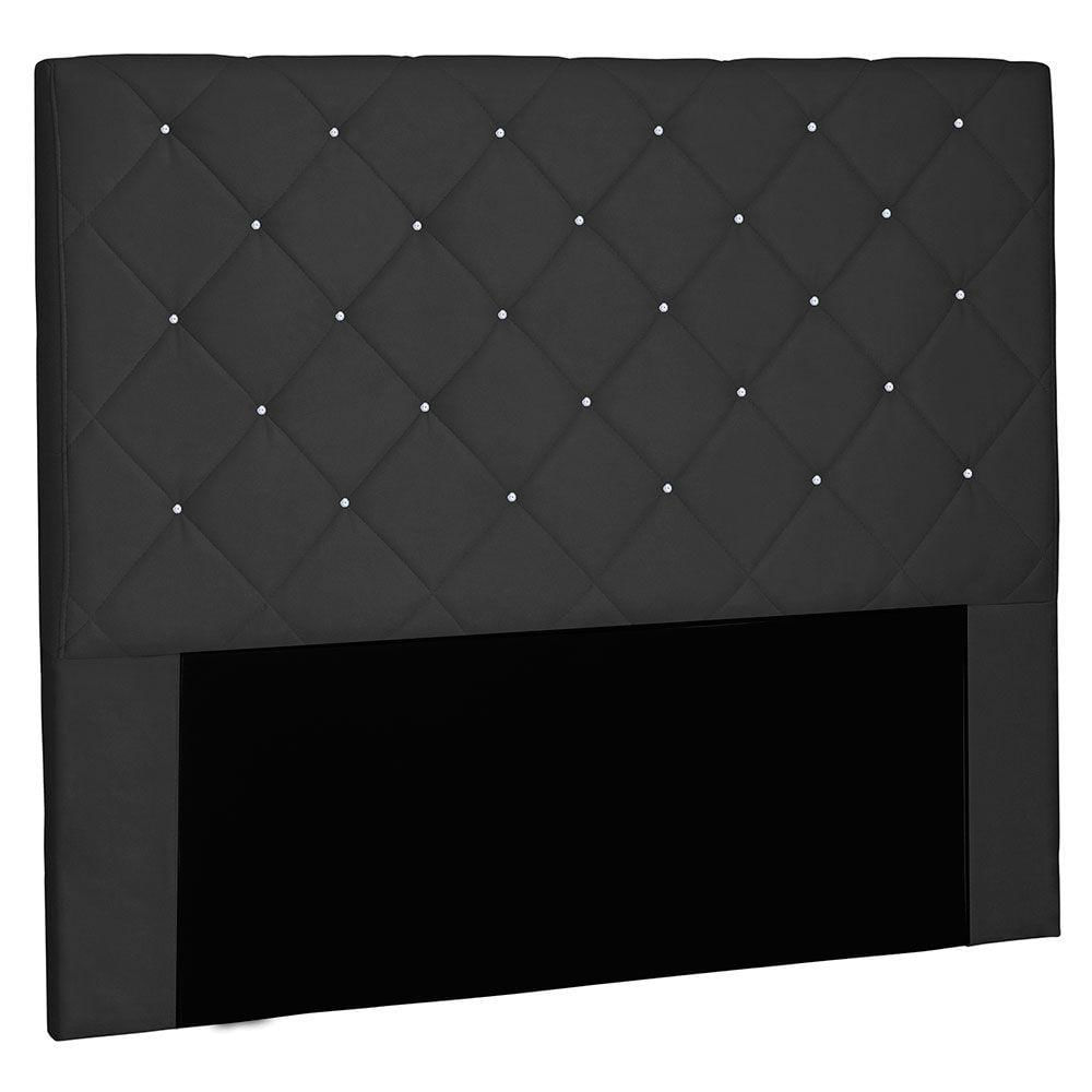 Miniatura Cabeceira King 1,95m Tânia Suede Preto