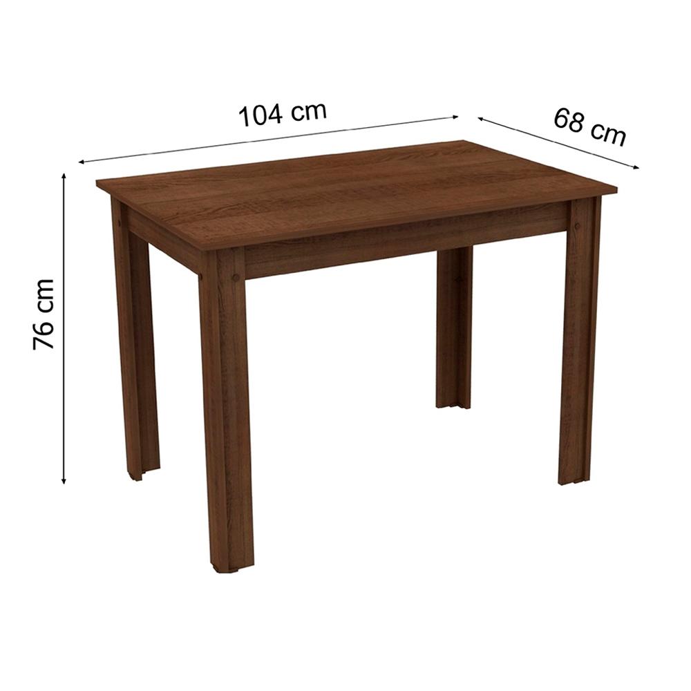 Miniatura Mesa Madesa Retangular para Escritório com Tampo de Madeira 5258B Rustic