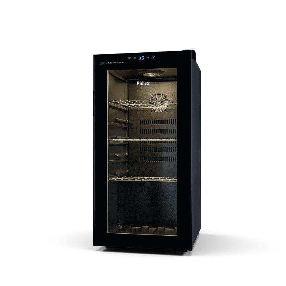 Miniatura Cervejeira Philco Preta Display Digital 91L 127V PCV142P