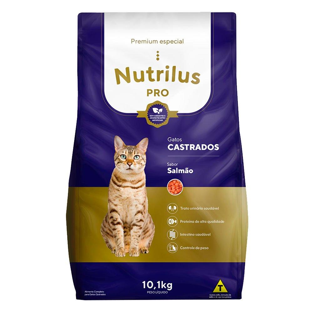 Miniatura Ração Seca Nutrilus Pro Salmão para Gatos Adultos Castrados - 10,1 Kg