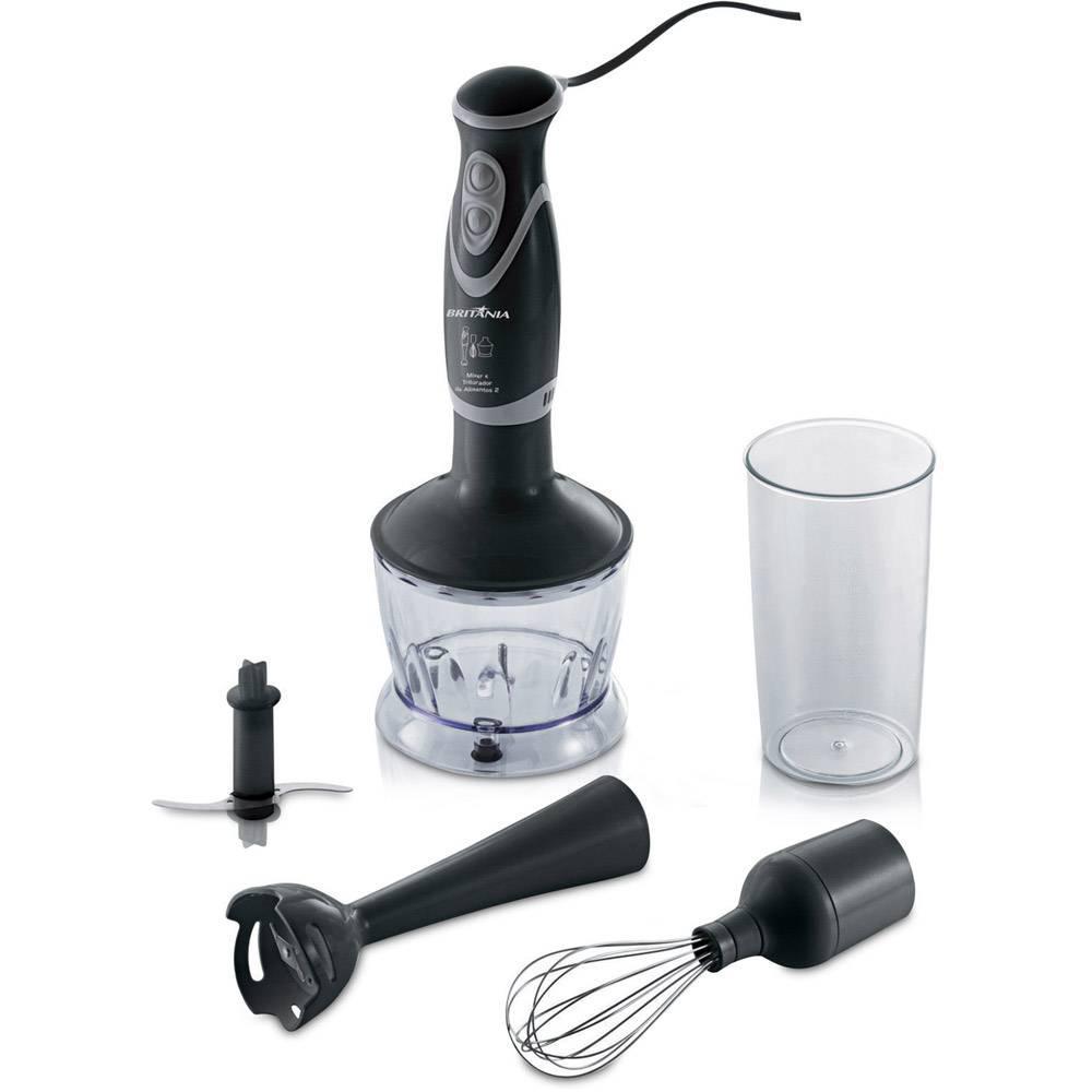 Miniatura Mixer Triturador de Alimentos 2 200w Britânia 127v Hand mixer - Britânia - 200 w - 2 velocidades - 127 v - 110 v
