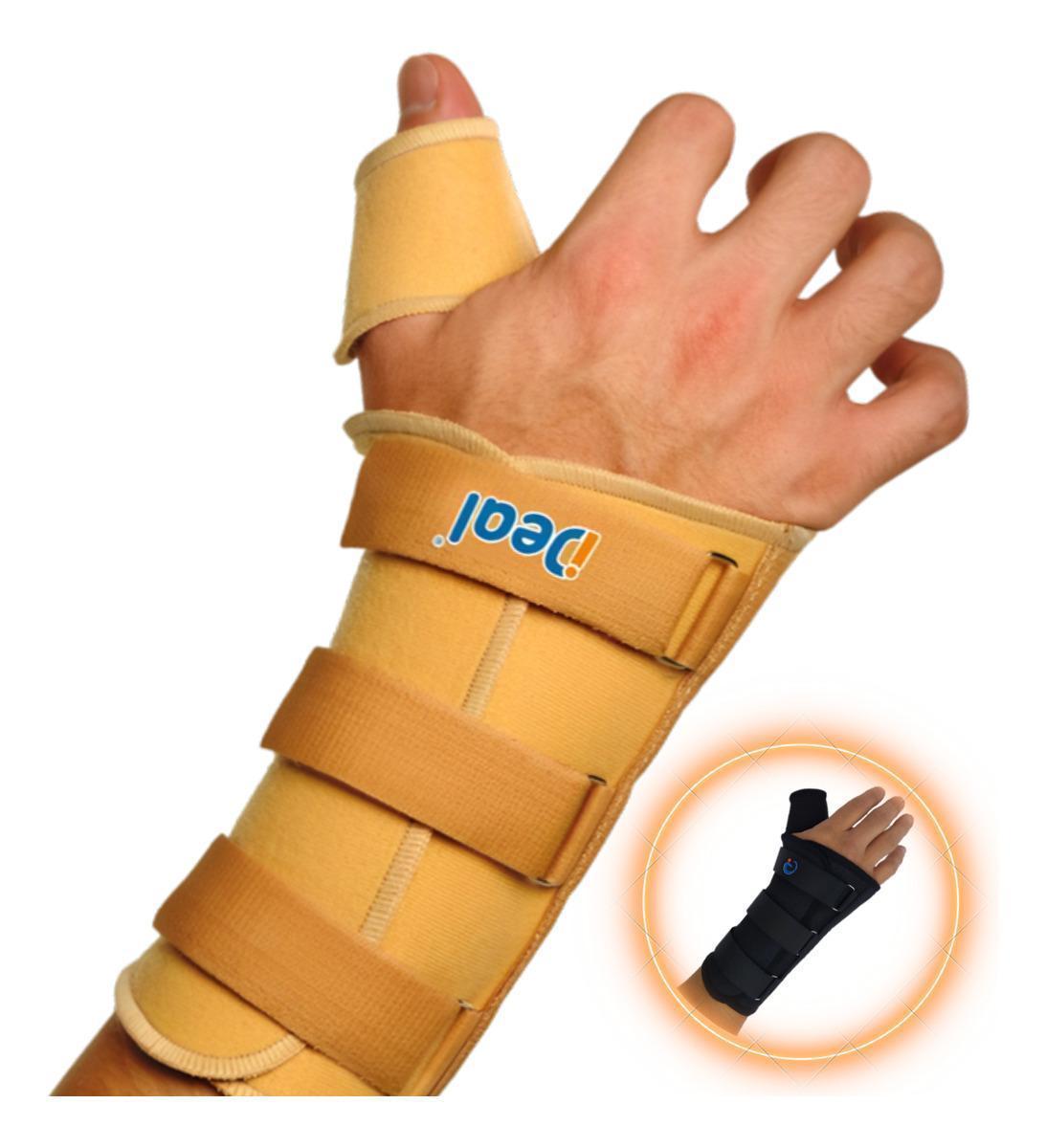 Miniatura Munhequeira Órtese Imobilizador Pulso Polegar Direito Bege P