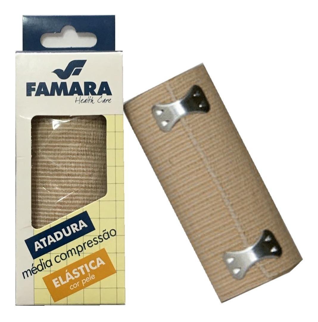 Miniatura Atadura Elástica Média Compressão 10Cm X 1,30M Bege 3un