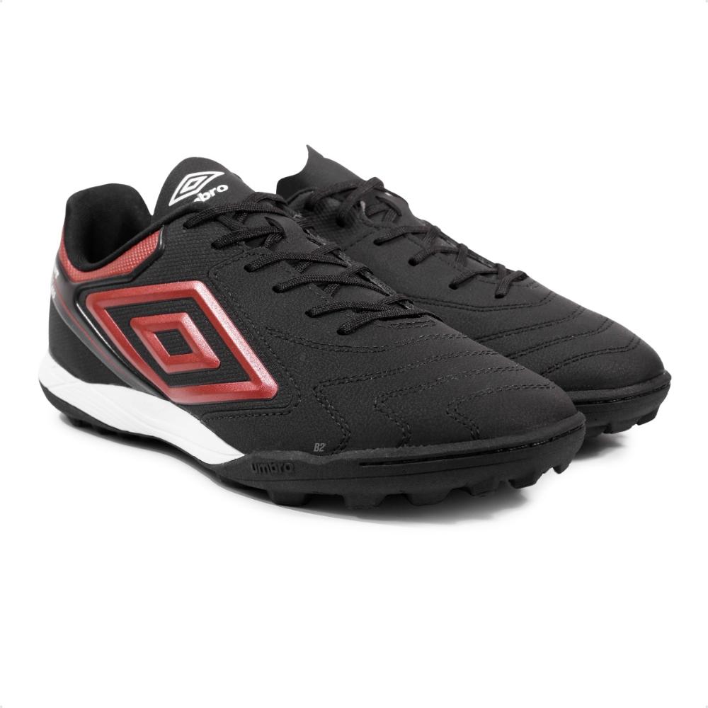 Miniatura Chuteira Society Umbro Adamant Master Class Club Masculina Preto / Vermelho - 37