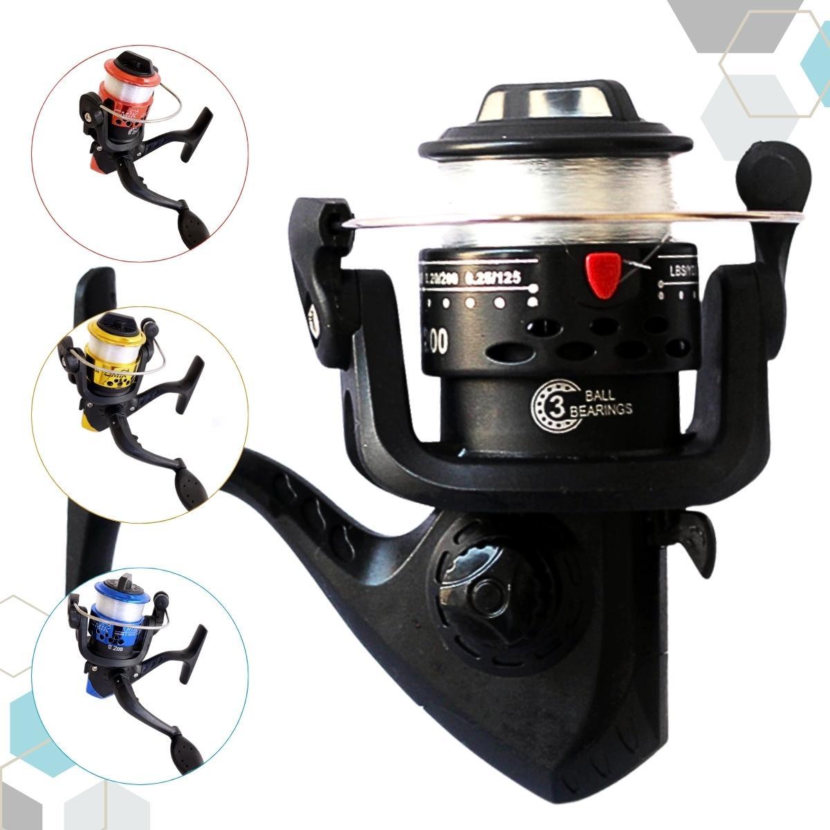 Miniatura Kit Pesca Completo 4 Varas Telescópica + 4 Molinetes + Iscas