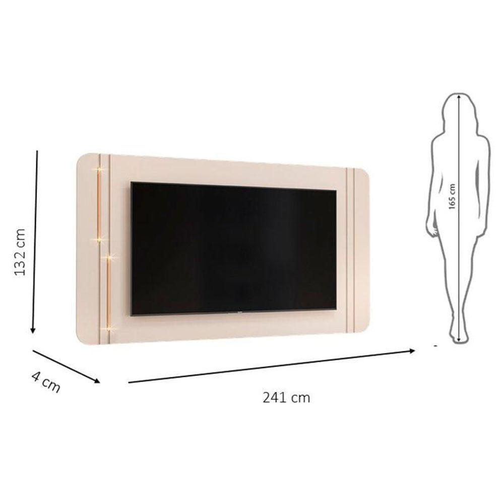 Miniatura Rack Bancada Com Painel Celine Off White Dj Móveis