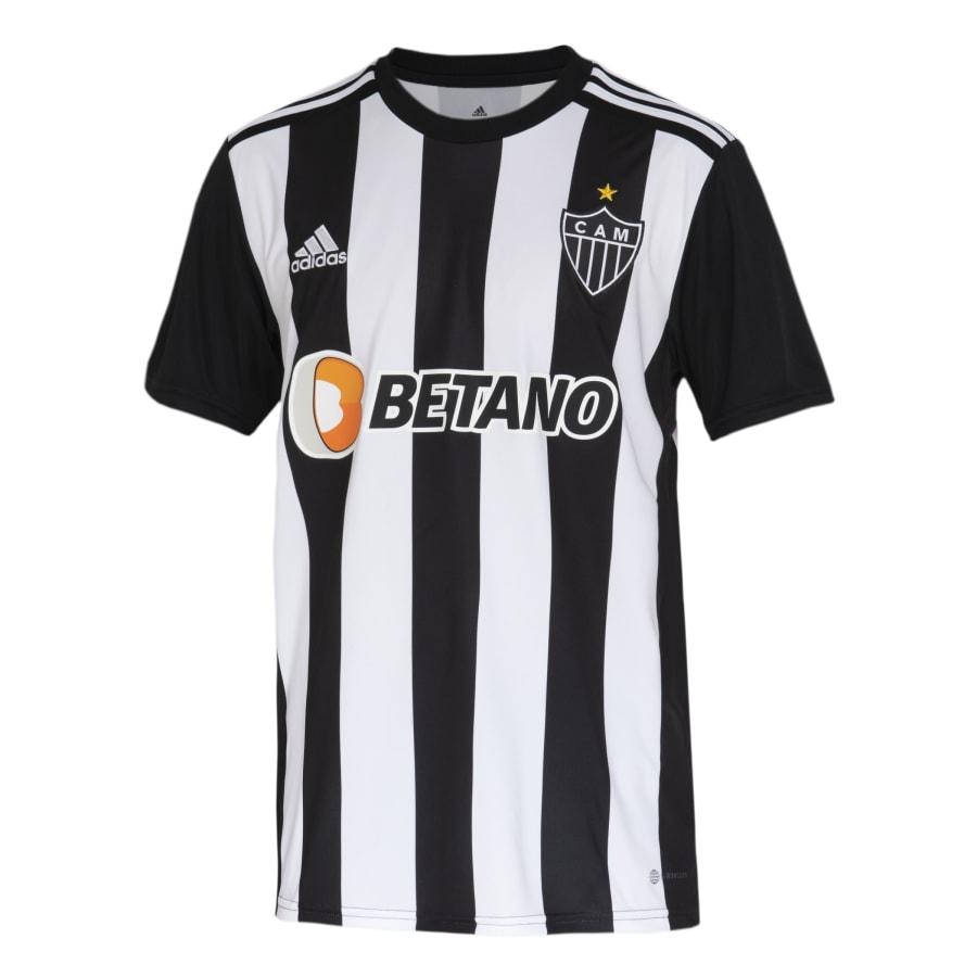 Miniatura Camisa Adidas Atlético-MG I 22/23 Masculina PRETO/BRANCO - 2G
