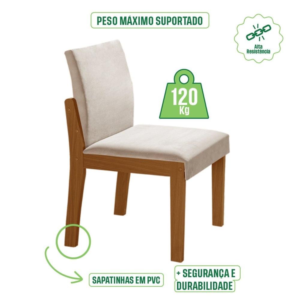 Miniatura Conjunto 2 Cadeiras Mônaco Yescasa Castanho Cinamomo / Creme