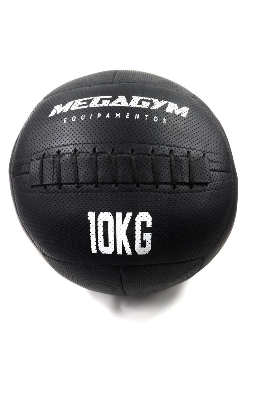 Miniatura Wall Ball 10Kg Couro Crossfit E Ginastica Megagym