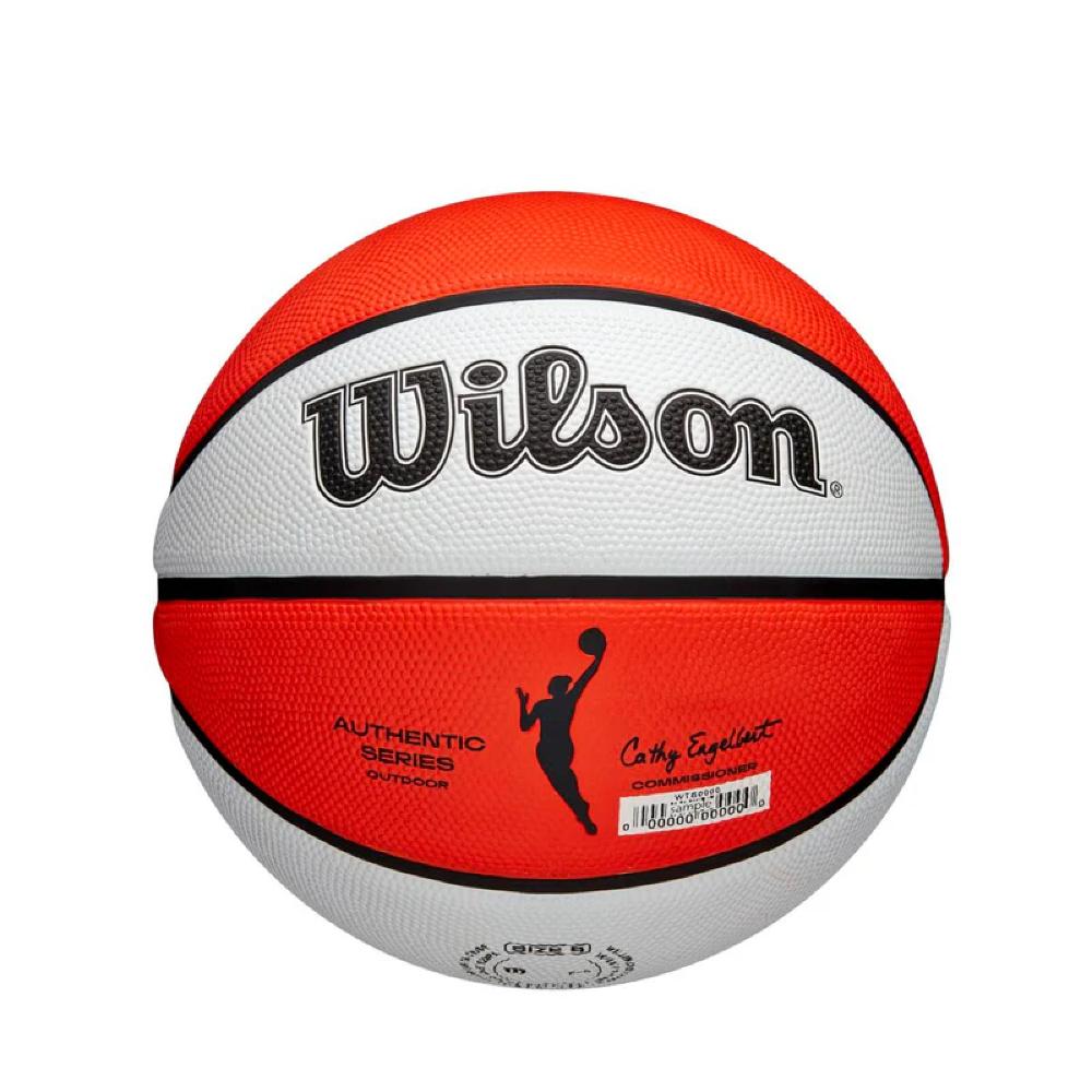 Miniatura Bola de Basquete Wilson WNBA Authentic Outdoor #6 Branco e Laranja