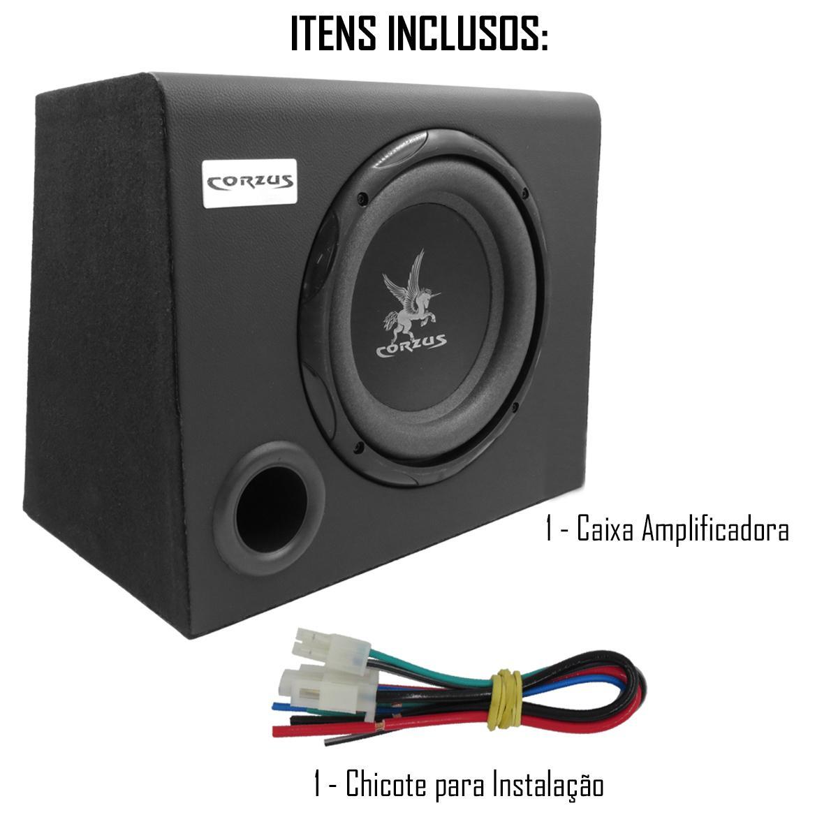 Miniatura Caixa Amplificada Automotiva Universal Cxs 200 Sub 8''
