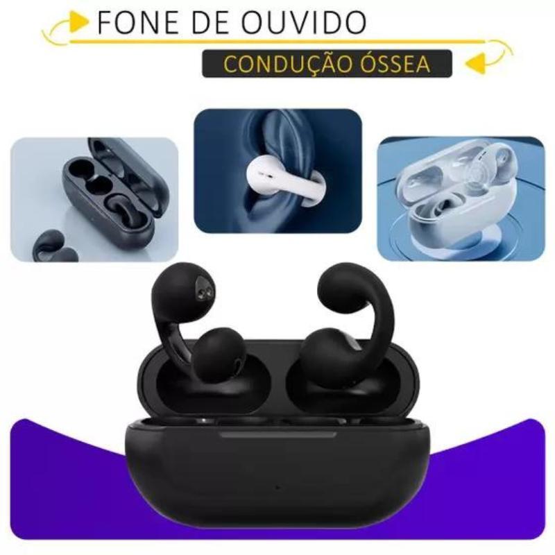 Fone Ouvido Bluetooth Sem Fio Earcuffs Esportivo Brinco