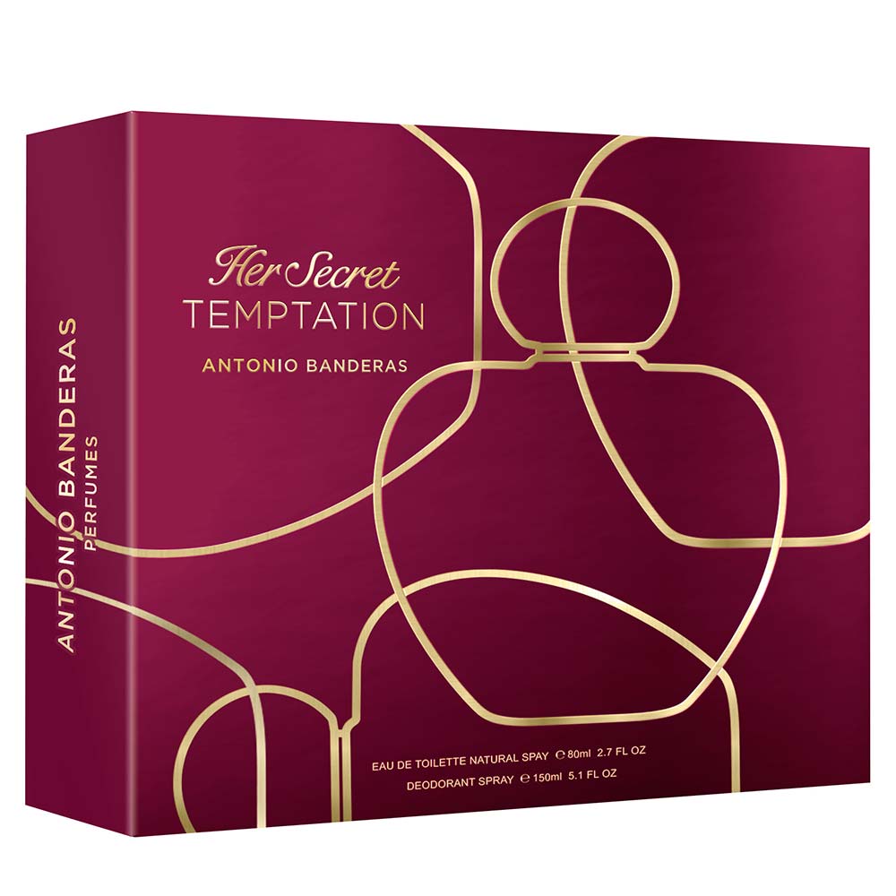 Miniatura Banderas Her Secret Temptation Kit -Perfume Feminino + Desodorante Spray Kit