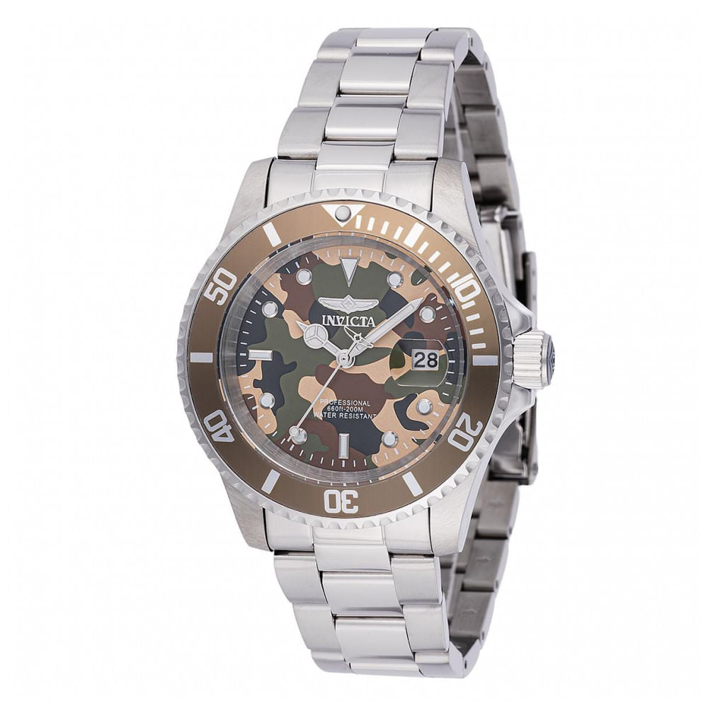 Miniatura Relógio Masculino Invicta Pro Diver 40mm em Aço 48567