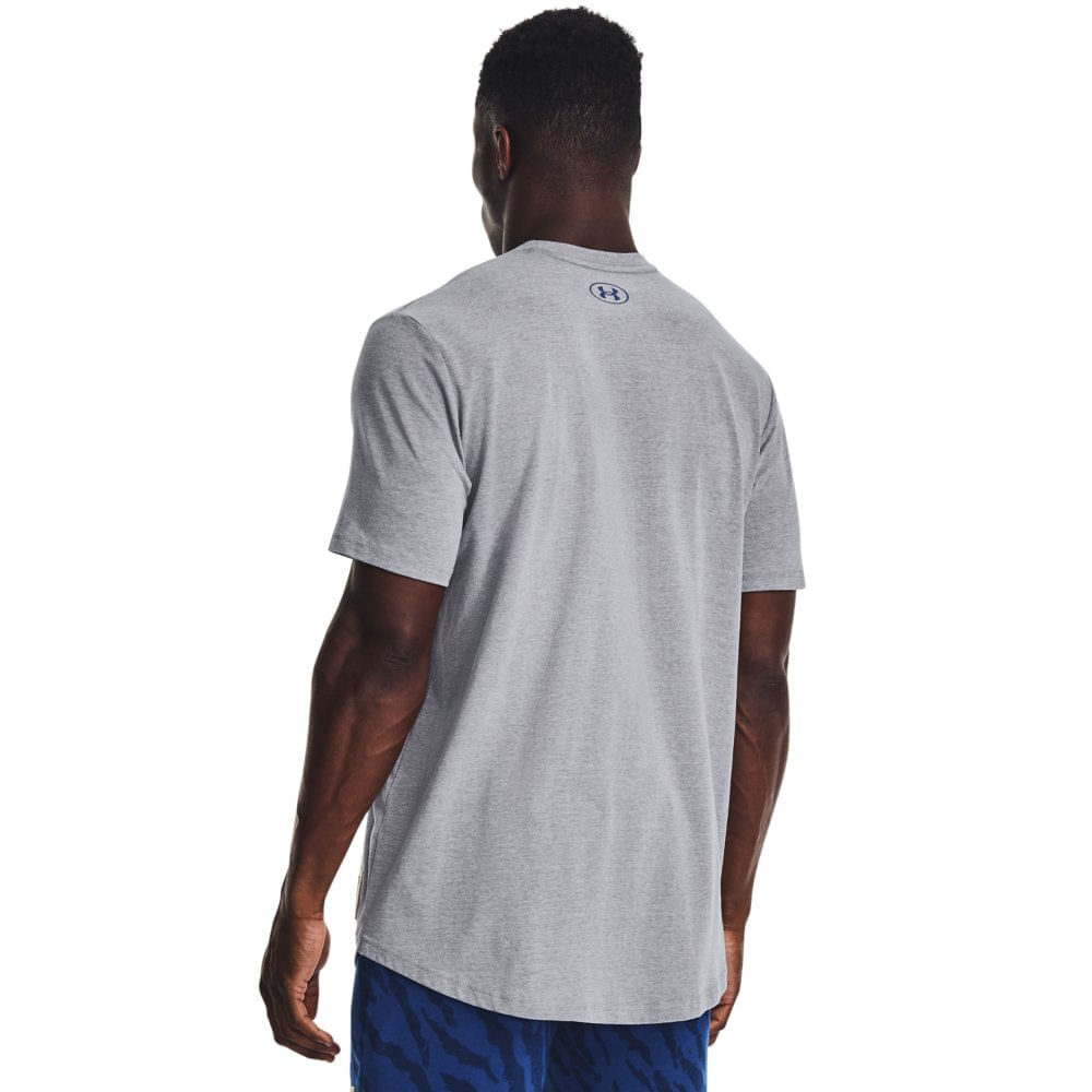 Miniatura Camiseta de Treino Masculina Under Armour Project Rock Champions Cinza - G