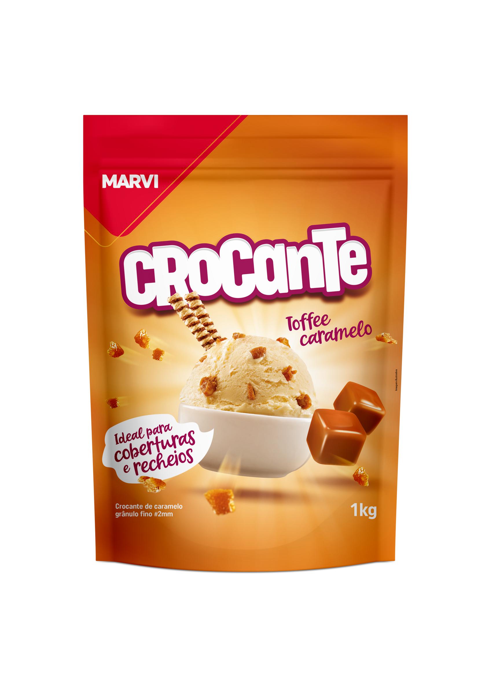 Miniatura Crocante Toffee Caramelo 1Kg Marvi bolos, tortas, doces, sorvete. - crocante - marvi - Caramelo Toffee - caramelo tofee marrom