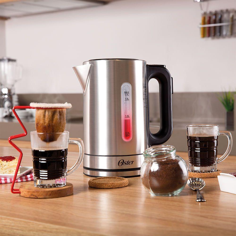Miniatura Chaleira Elétrica Digital 1,7L Oster Inox 220V