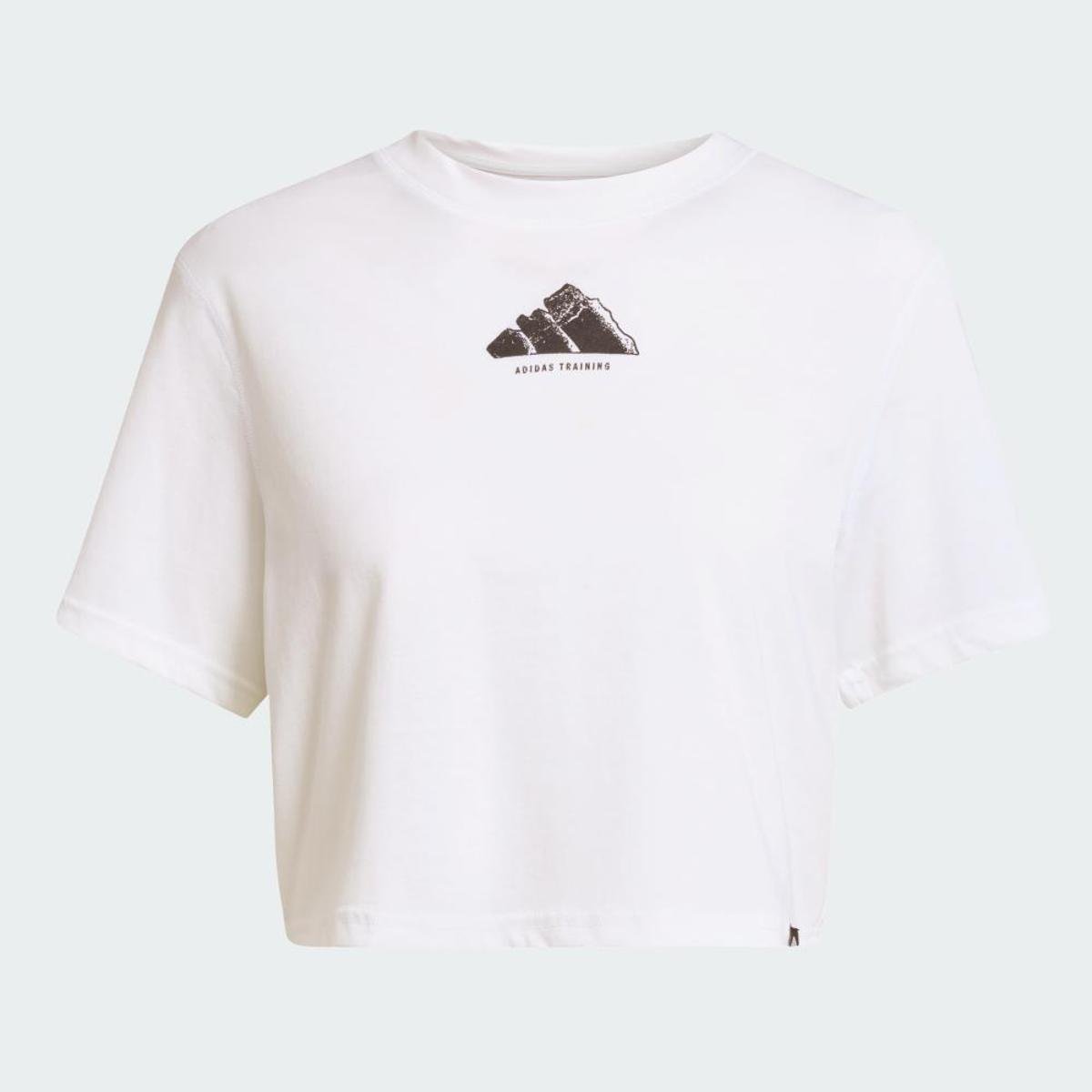 Miniatura Camiseta Adidas Cropped Feminina Branco - EP