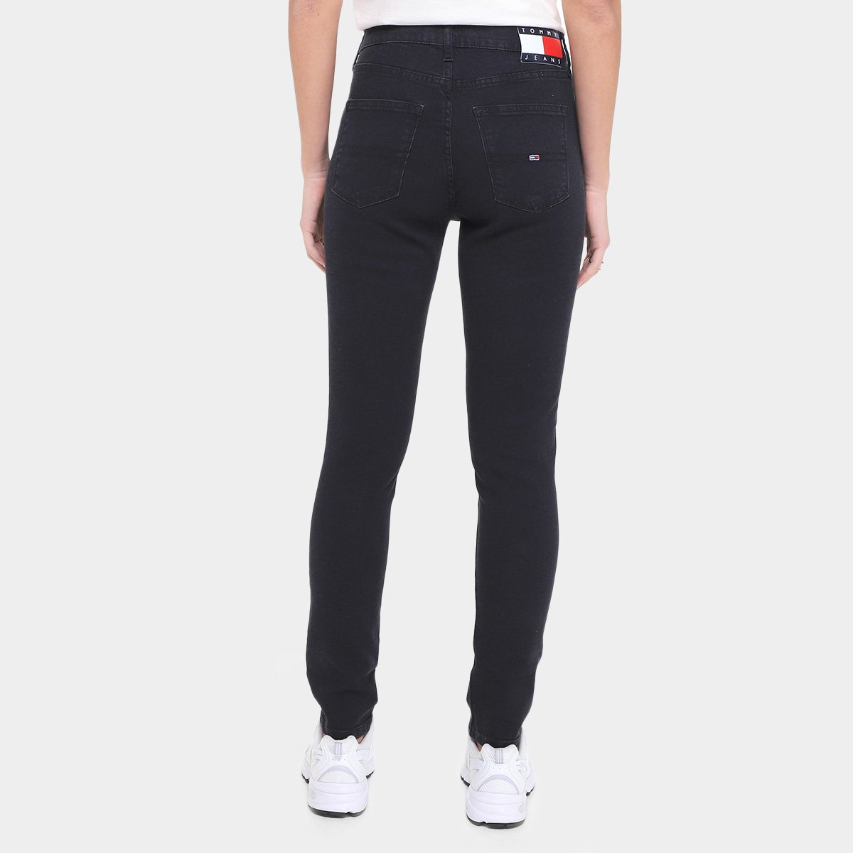 Miniatura Calça Jeans Tommy Jeans Ab Nora Md Skn Bf Feminina Preto - 36