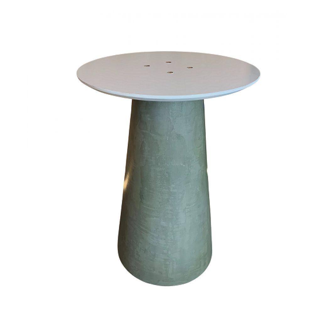 Miniatura Base Mesa Cone Cimento Queimado 60cm Até 110cm Cinza