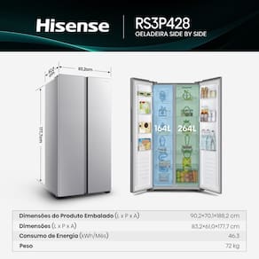 Hikaページ③ Geladeira 428L Hisense RS3P428… | Shopping do Inter
