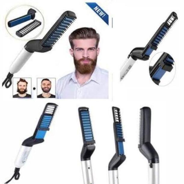 Miniatura Pente Prancha Modeladora Para Alisar Barba Cabelo For Beaut