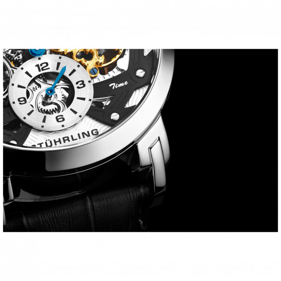 Relógio Masculino Stuhrling Menai 906.02 Automático 47mm, Preto