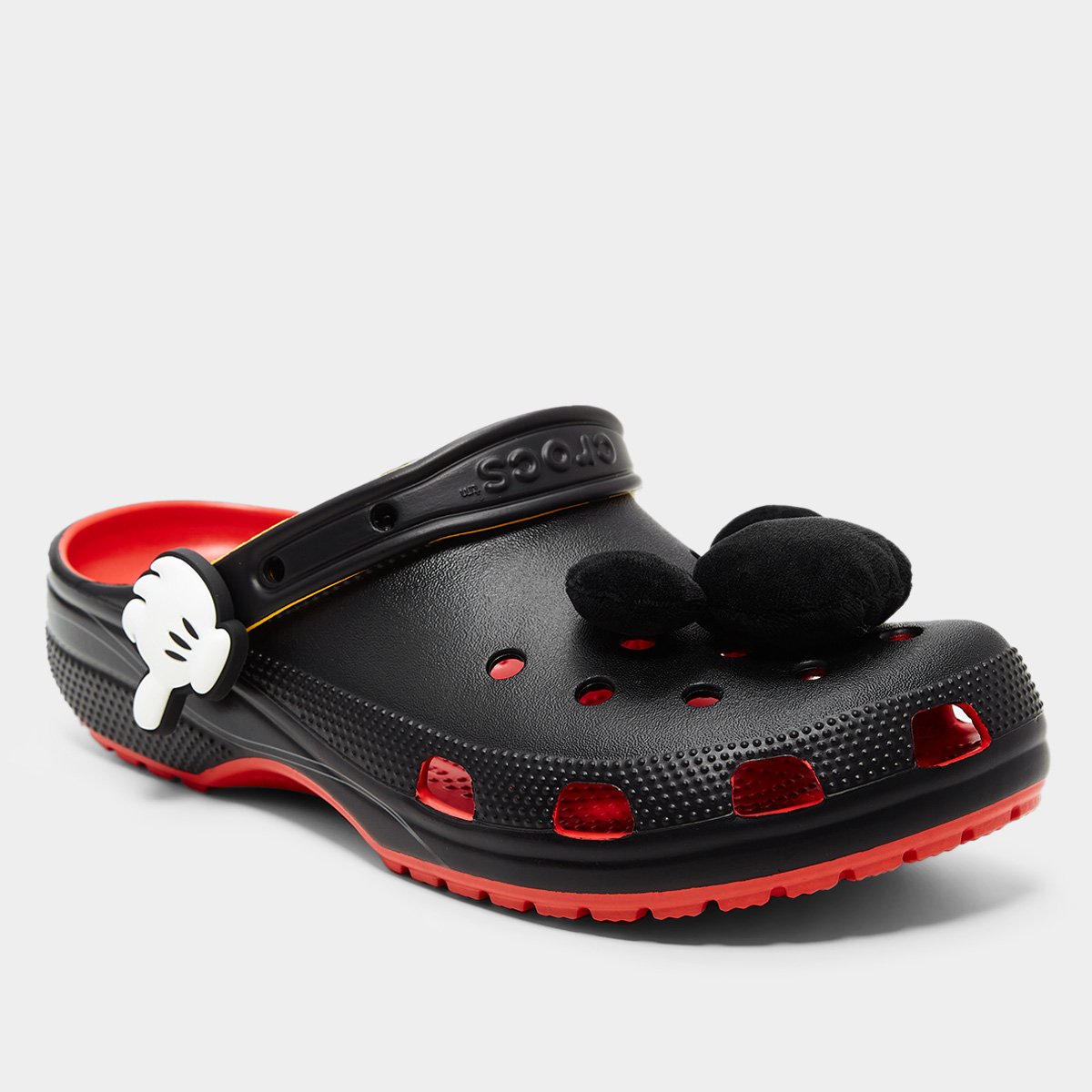 Miniatura Sandália Crocs Mickey I Am Classic Clog Vermelho - 35