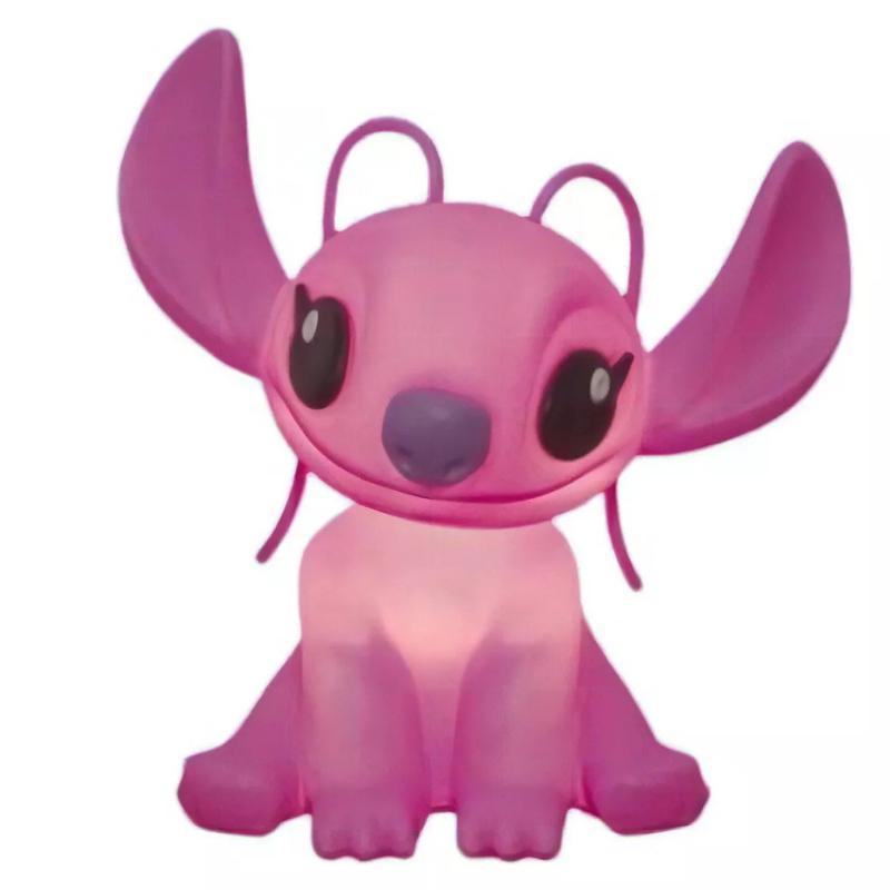 Miniatura Luminária Mesa Angel Stitch Disney Polietileno