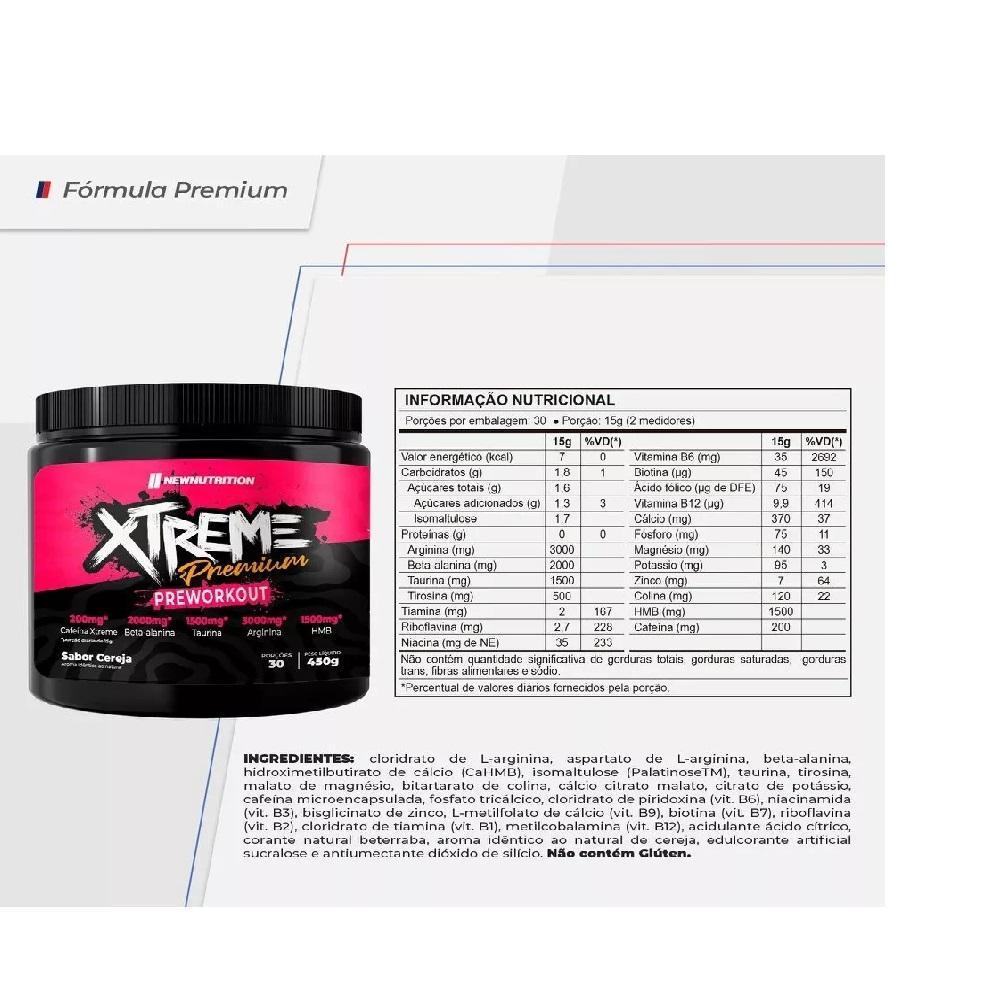 Miniatura Pré-Treino Xtreme Premium Newnutrition Cereja 450G