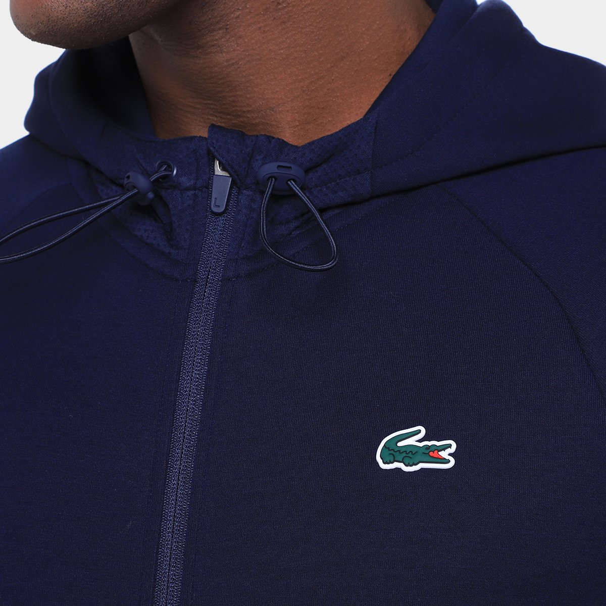 Miniatura Jaqueta Com Capuz Lacoste Masculina Marinho - G