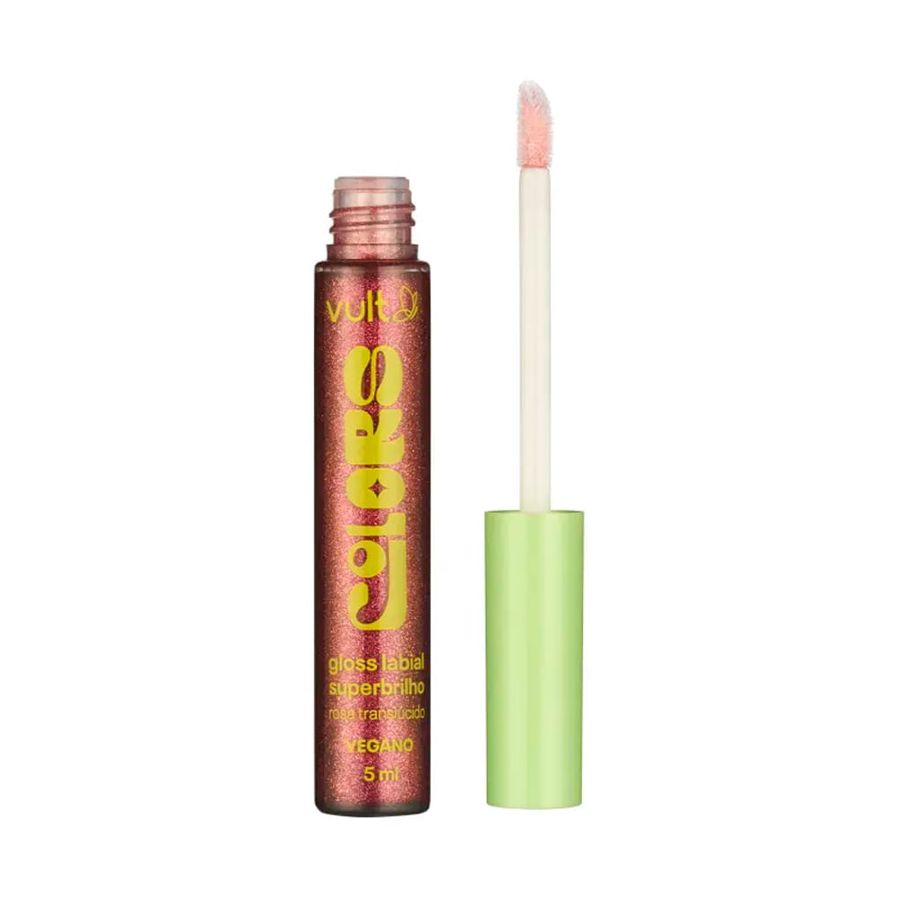 Miniatura Gloss Labial Vult Colors Superbrilho Cor Rosa Translúcido 5ml