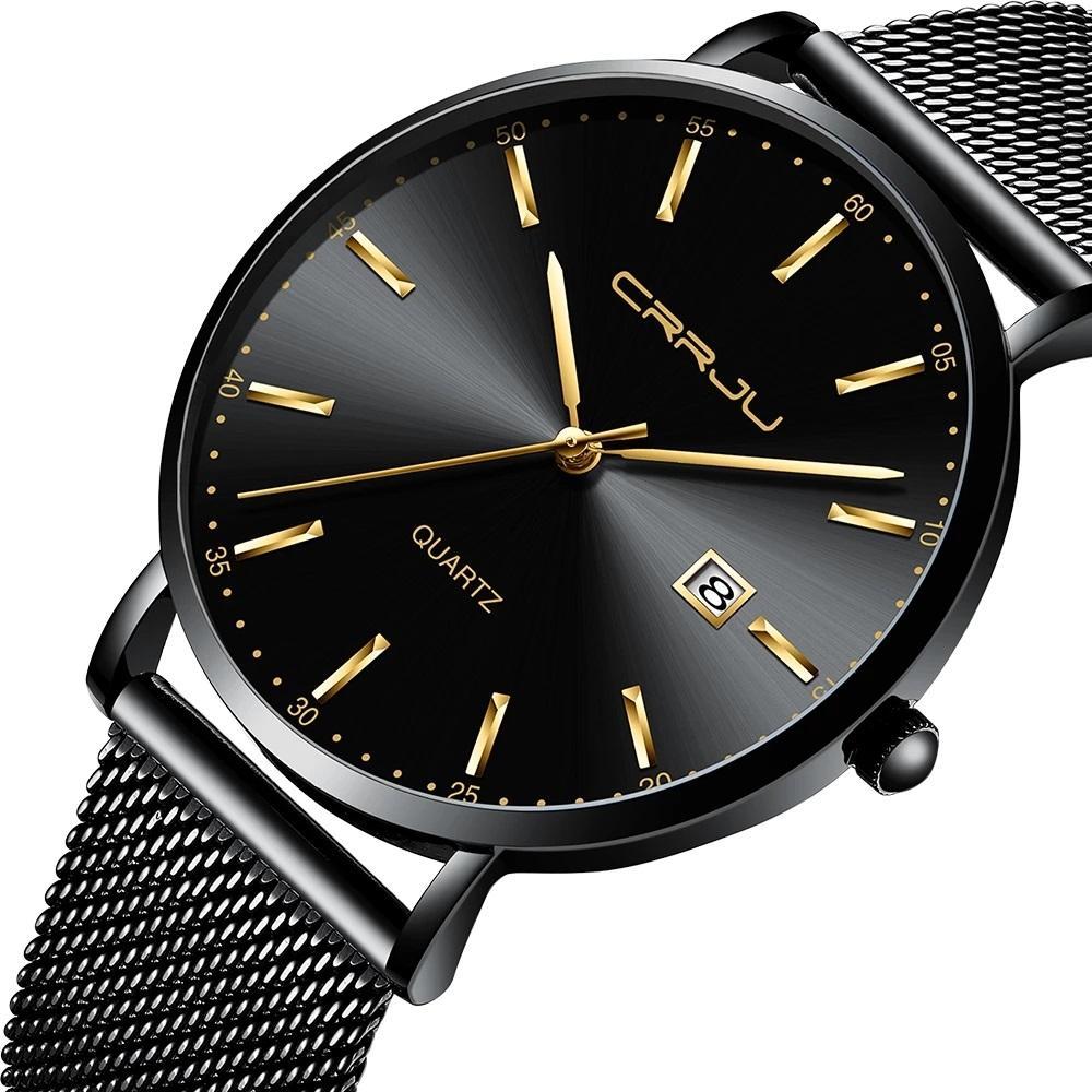 Relógio Masculino Social Ultra Fino De Luxo + Pulseira Metal