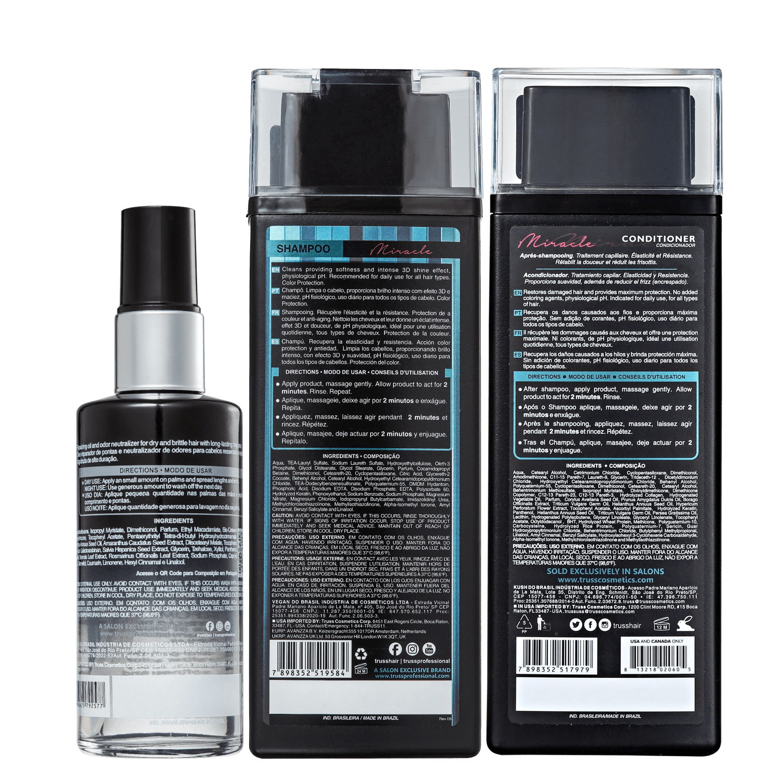 Kit TRUSS Miracle + Illuminatte Oil (3 Produtos)