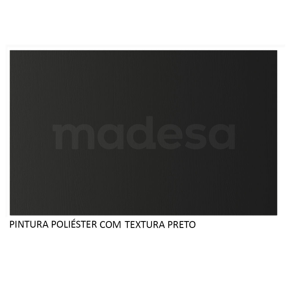 Cozinha Completa de Canto Madesa Reims 462001 com Armário e Balcão Preto Cor:Preto
