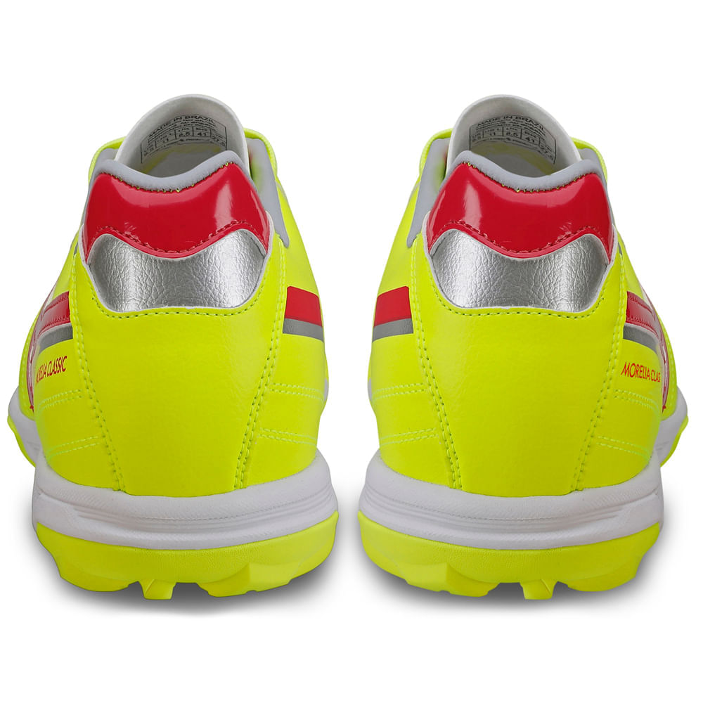 Miniatura Chuteira Society Masculina Mizuno Morelia Classic AS 38 Amarelo