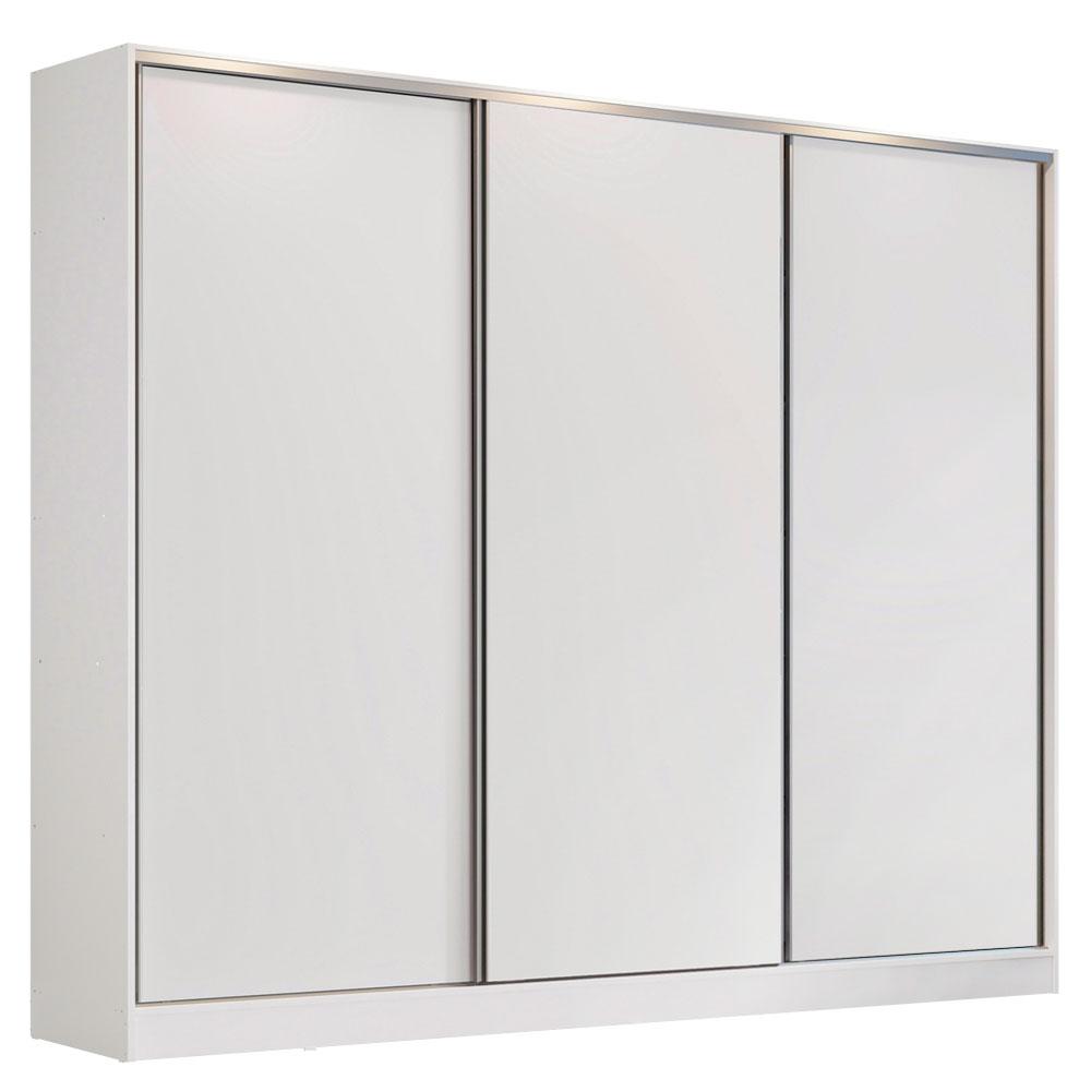 Miniatura Guarda Roupa Casal 100% MDF Madesa Zurique 3 Portas de Correr - Branco Branco