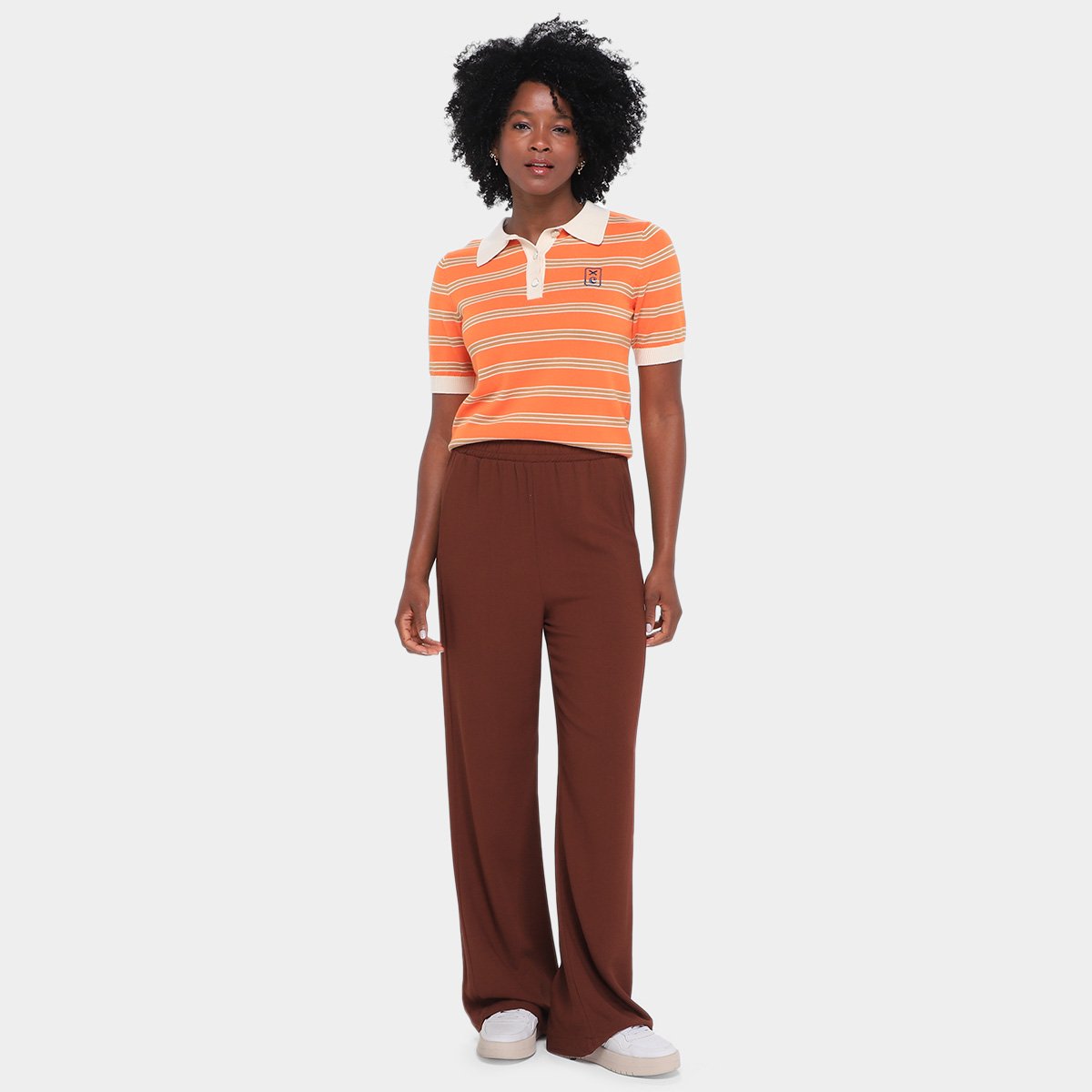 Miniatura Calça Hering Pantalona Feminina Marrom - 38
