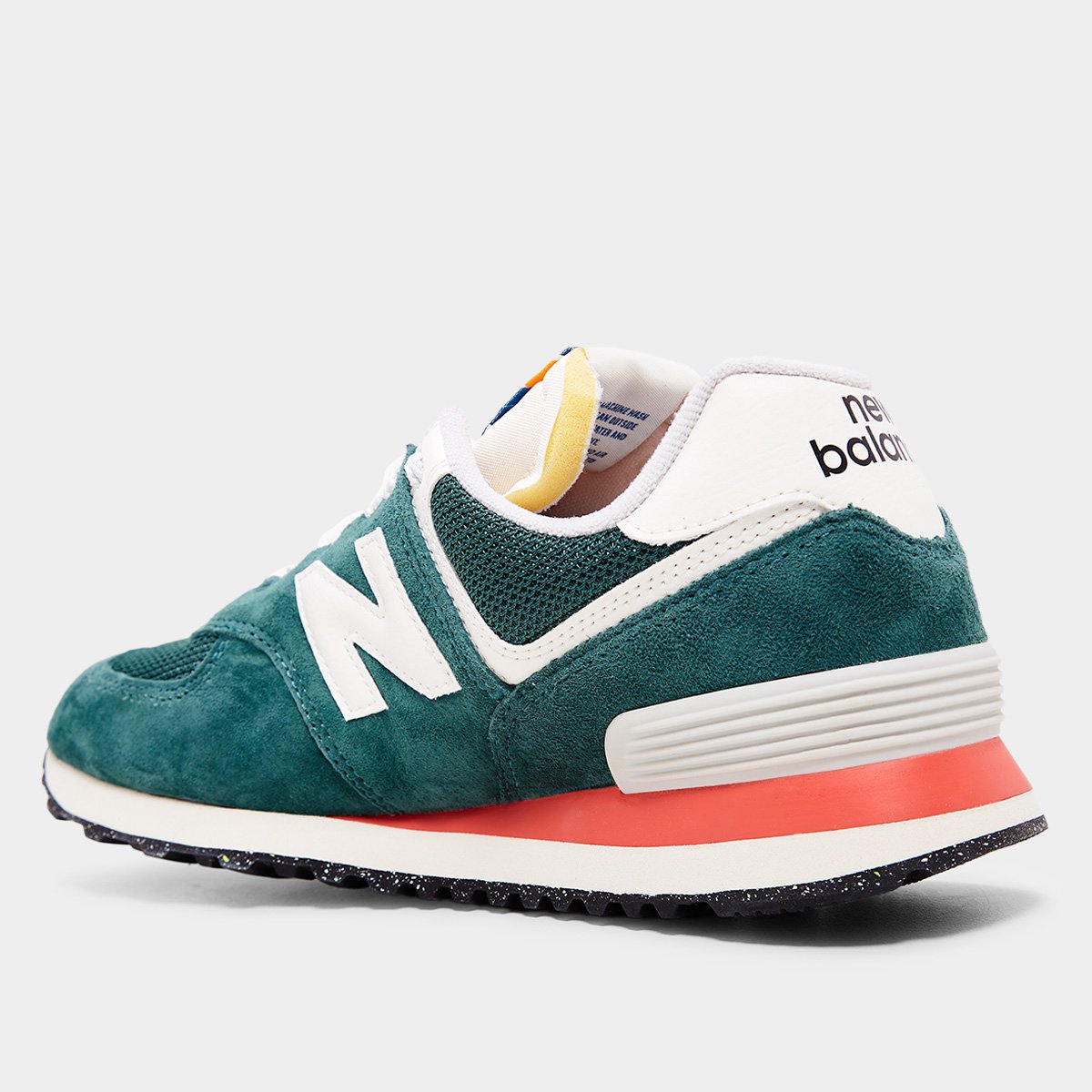 Miniatura Tênis New Balance 574 V2 Unissex Verde escuro+Branco - 34