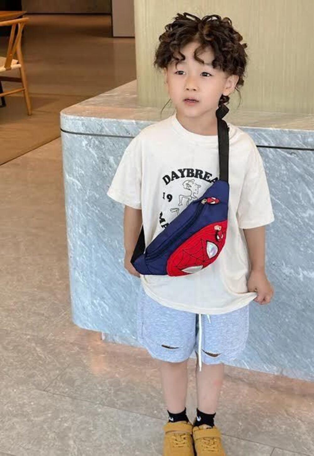 Miniatura Pochete Infantil Homem Aranha Bolsa Cintura Escolar Mochila