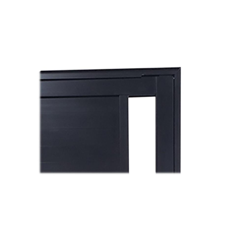 Miniatura Porta Pivotante de Alumínio 210 x 120cm com Visor 30 Esquerda Esquadrias Bergamo Preto